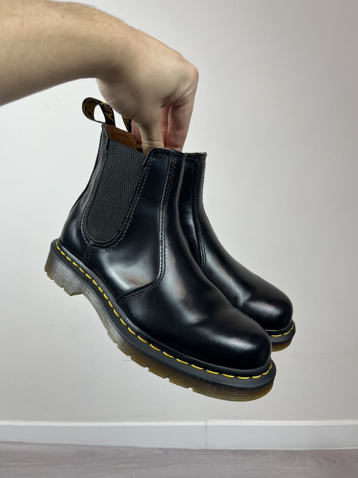 Dr. Martens Dr Martens Black Leather Pull On Chelsea Boots Size US 6 / IT 36 - 3 Thumbnail