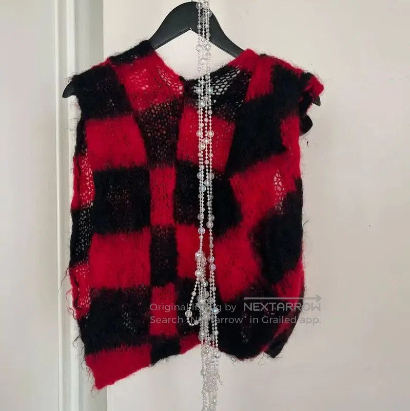 Comme des Garcons COMME des GARÇONS Red and Black Knit Top . Size M / US 6-8 / IT 42-44 - 6 Thumbnail
