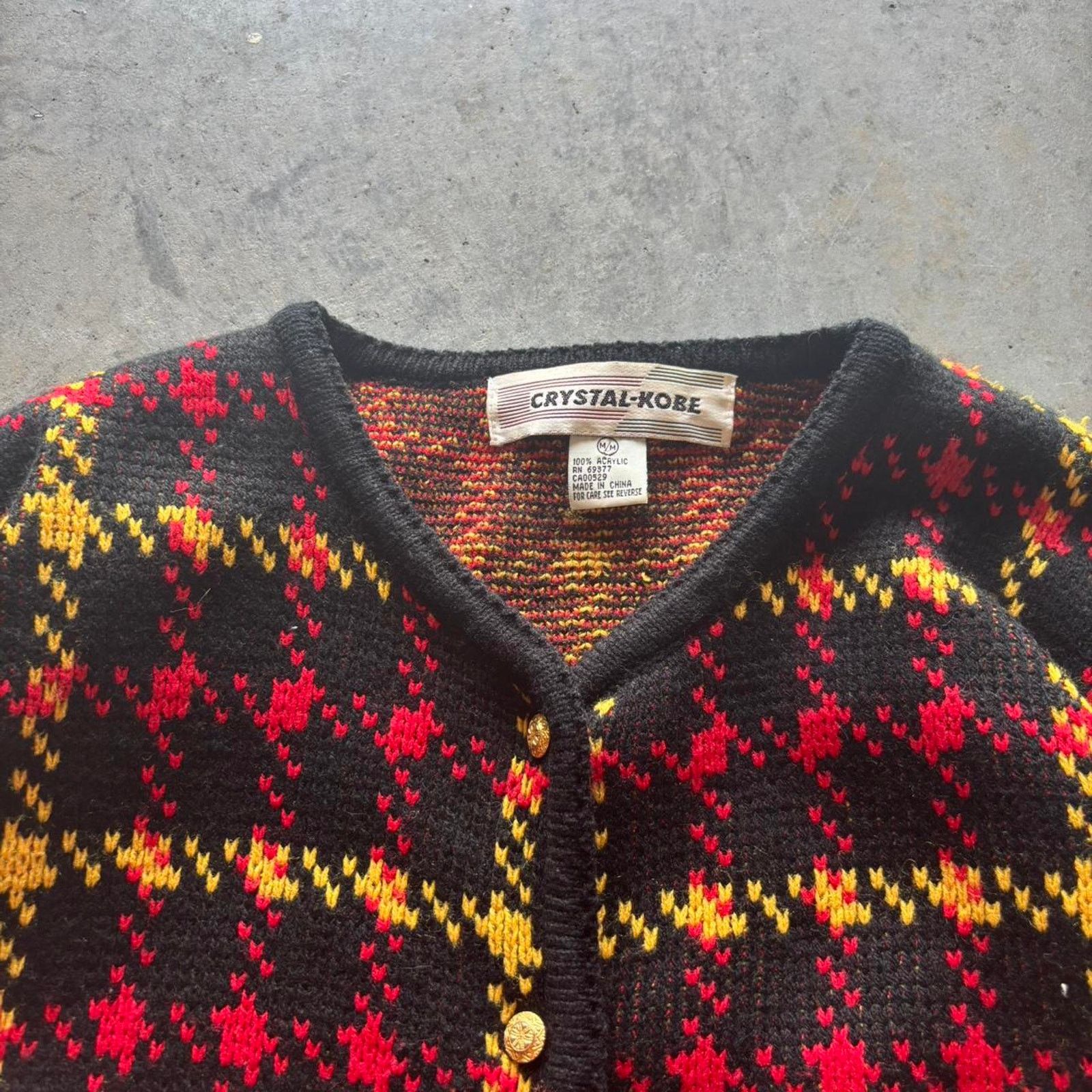 Japanese Brand × Ralph Lauren × Vintage Vintage 80s Retro Knit Cardigan Size M / US 6-8 / IT 42-44 - 2 Thumbnail