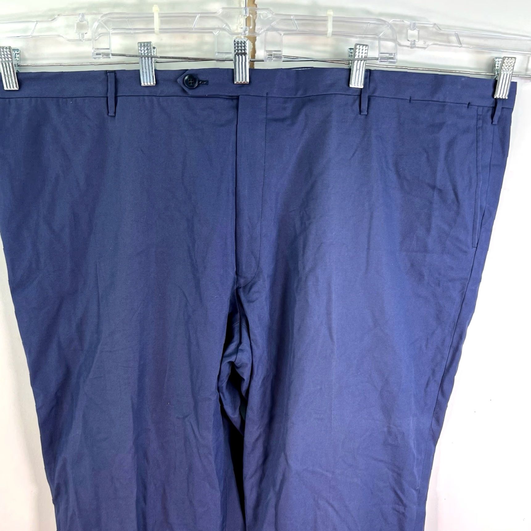 Vintage VINTAGE Rota Sartorial Italian Dress Pants Men 50 Waist Cotton Wool Blue Mid-Rise Straight Leg Size US 34 / EU 50 - 2 Thumbnail