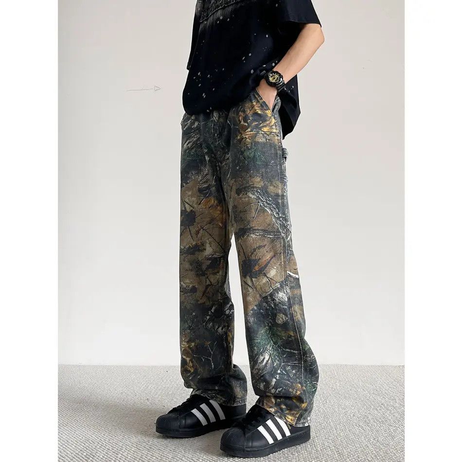 Retro hip-hop loose casual micro flared jeans