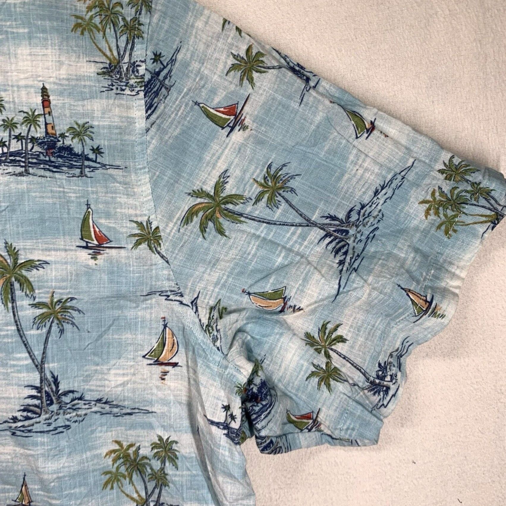 Vintage VINTAGE Red Head Men’s Hawaiian Shirt 3XL Casual Short Sleeve Button-Up Light Blue Floral All Seasons Size US XXL / EU 58 / 5 - 6 Thumbnail