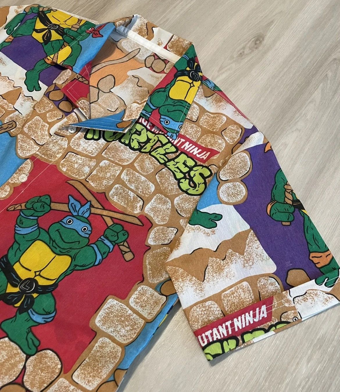 Vintage Vintage Custom Upcycled TMNT Shirt Mens M-L Size US L / EU 52-54 / 3 - 3 Thumbnail
