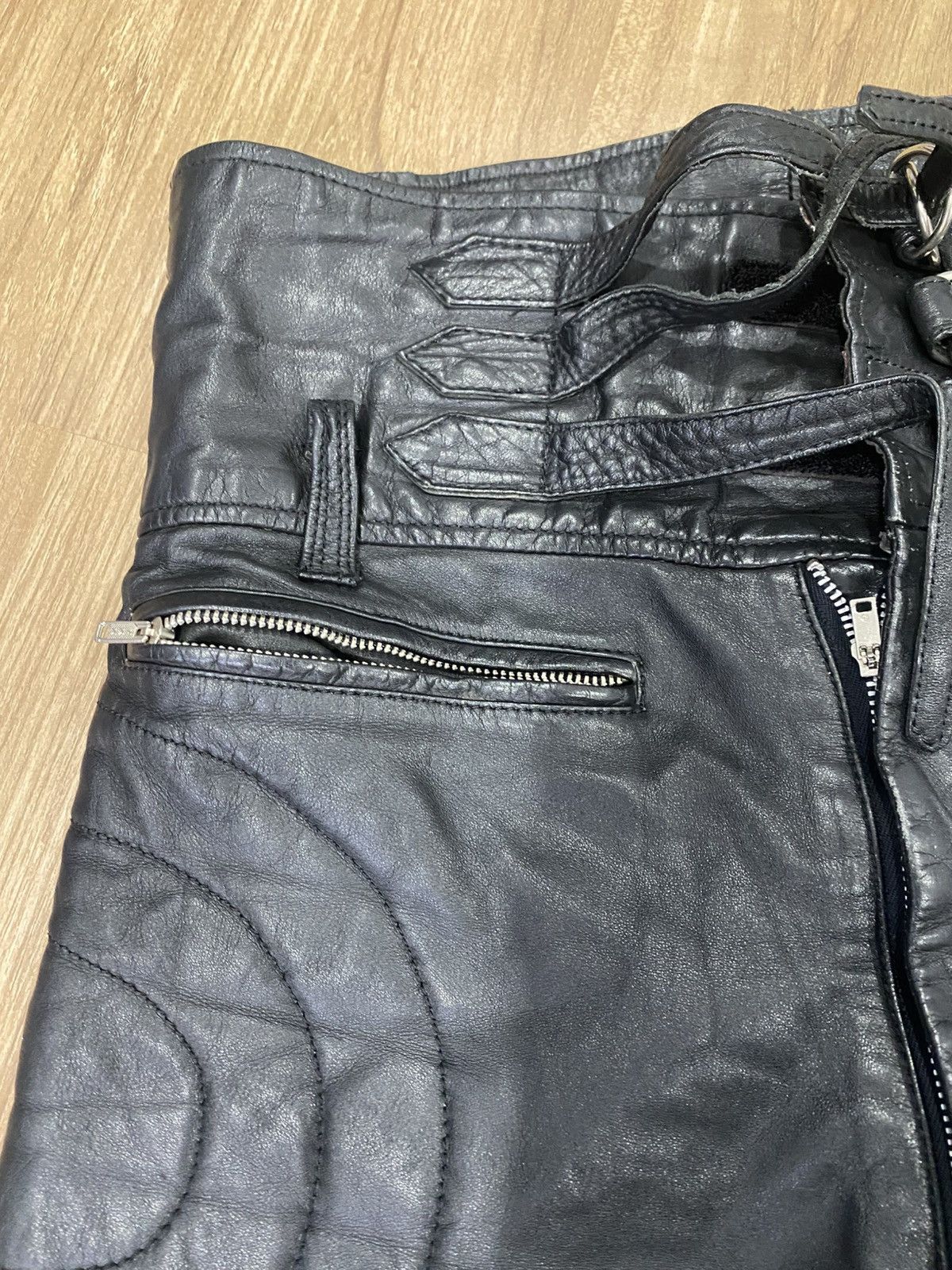Vintage Vintage bikers leather pants Size US 30 / EU 46 - 5 Thumbnail