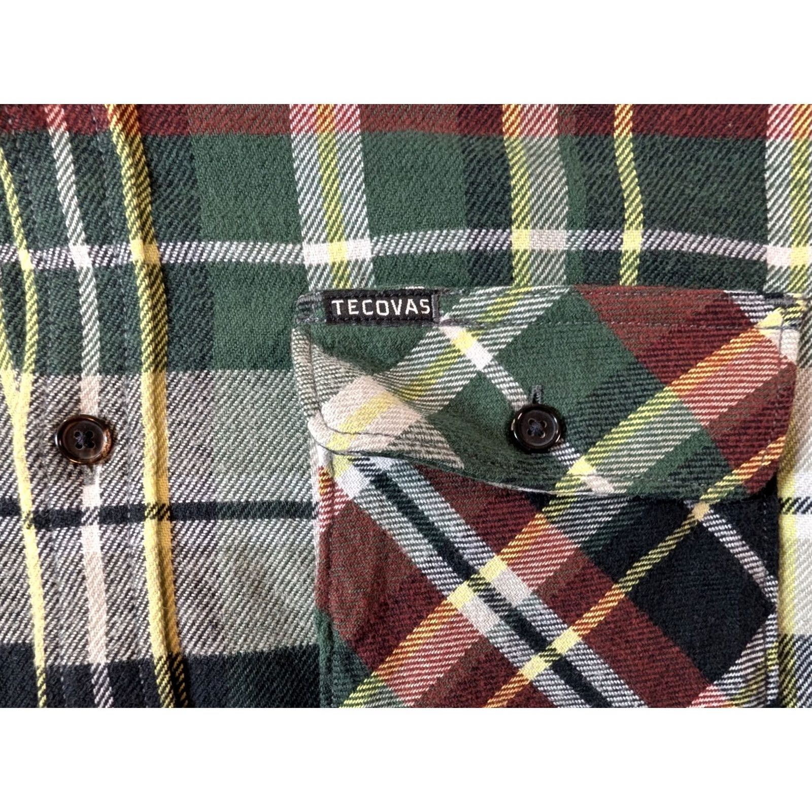 Tecovas Tecovas Western Multicolor Plaid Button Up Cotton Flannel Shirt Men Small Size US S / EU 44-46 / 1 - 4 Thumbnail