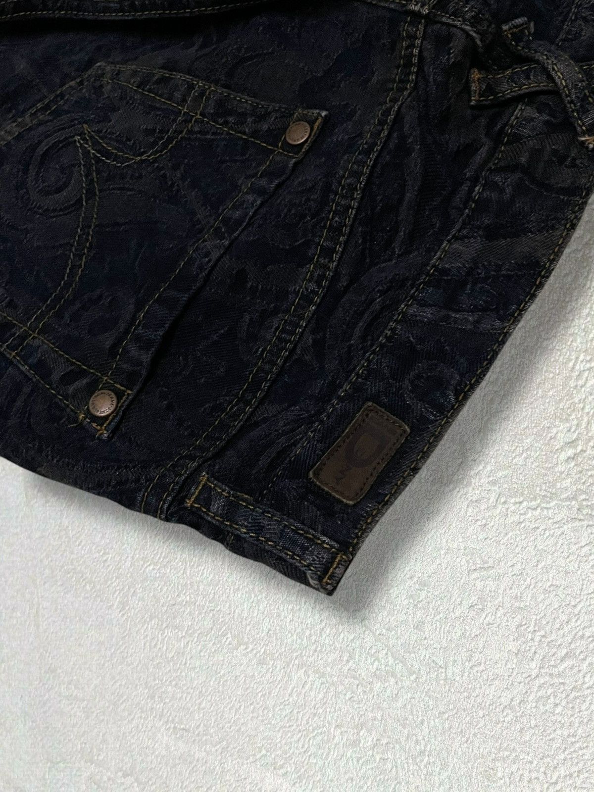 Designer × Japanese Brand × Vintage Vintage Designer DKNY Iconic Paisley Design Flared Denim Size US 30 / EU 46 - 12 Thumbnail