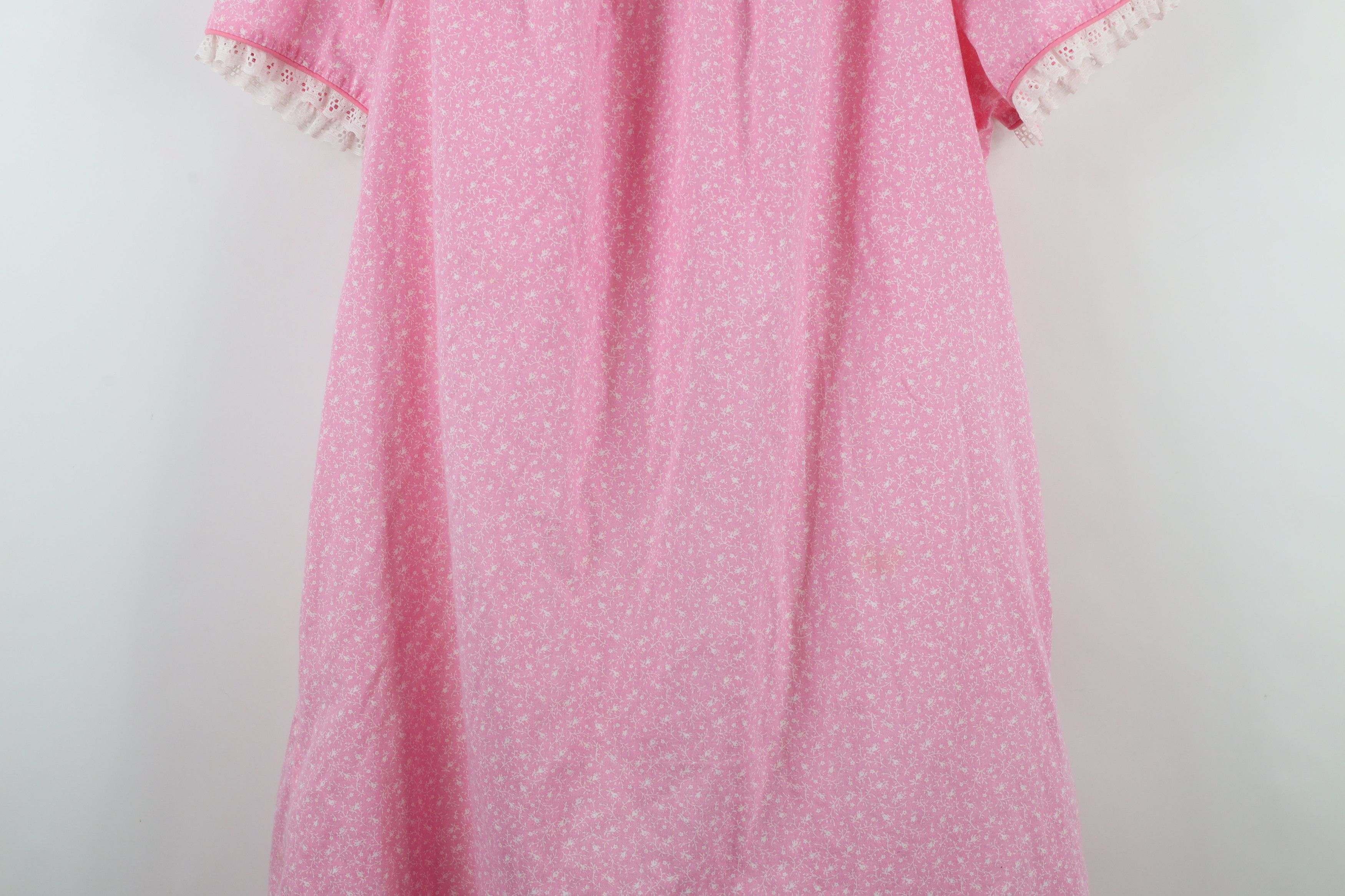 Vintage Vintage 70s Streetwear Floral Lace Muu Muu Sleep Night Gown Size XS / US 0-2 / IT 36-38 - 16 Thumbnail