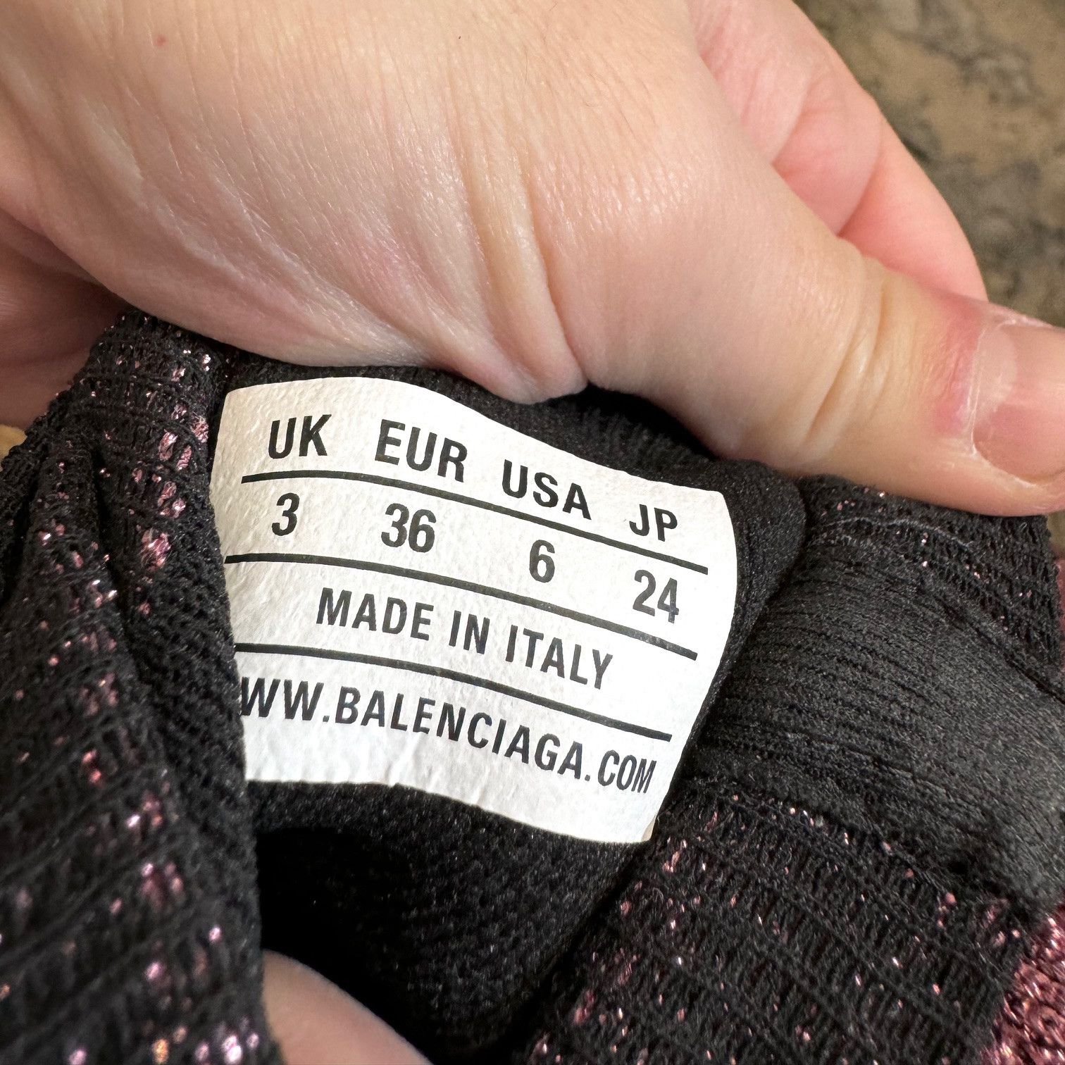 Balenciaga Balenciaga Pink Knit Laminated Speed Logo Sock Sneakers Size US 6 / IT 36 - 10 Thumbnail