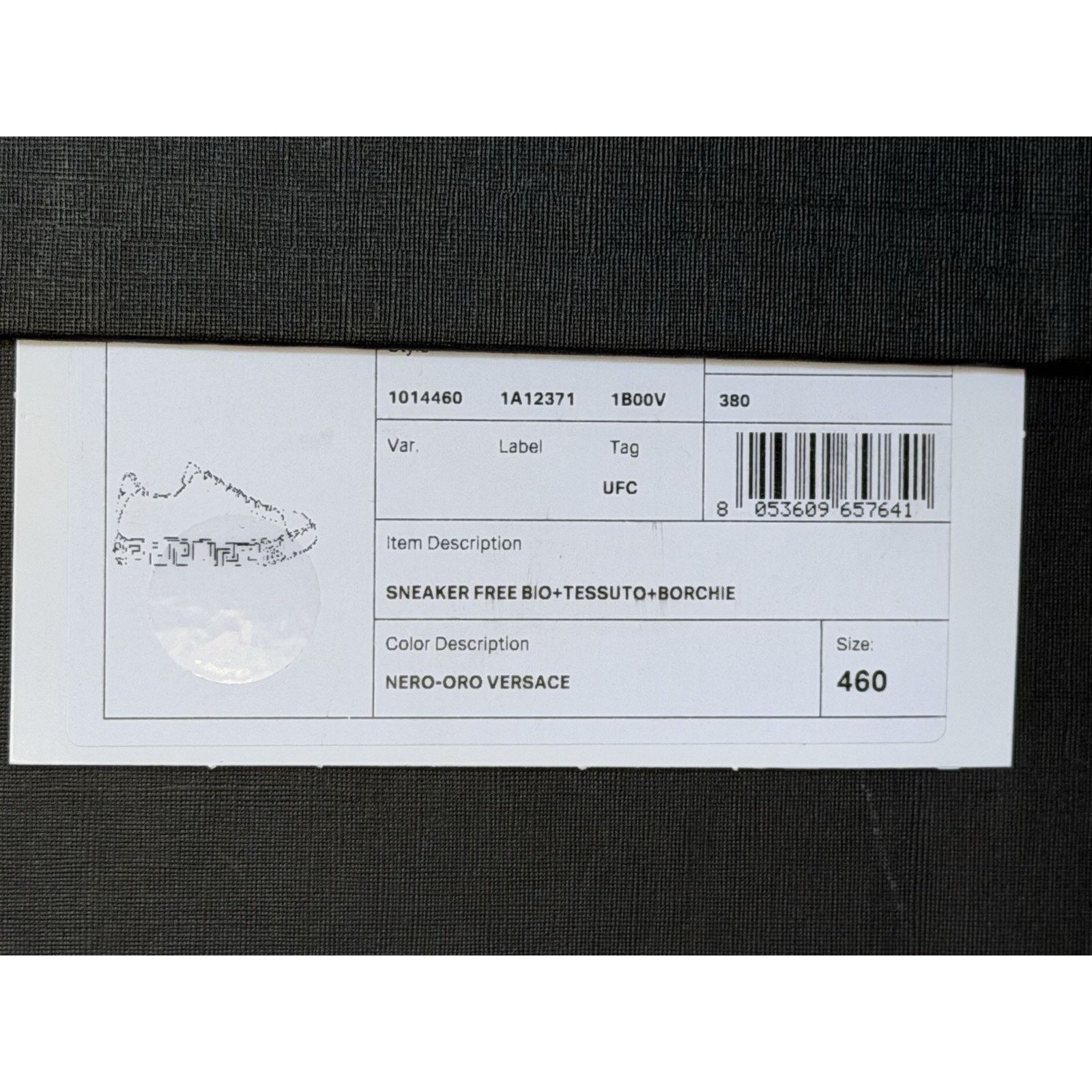 Versace Versace Greek key White/Black Leather Sneakers 13 US 1014460 Size US 13 / EU 46 - 18 Thumbnail