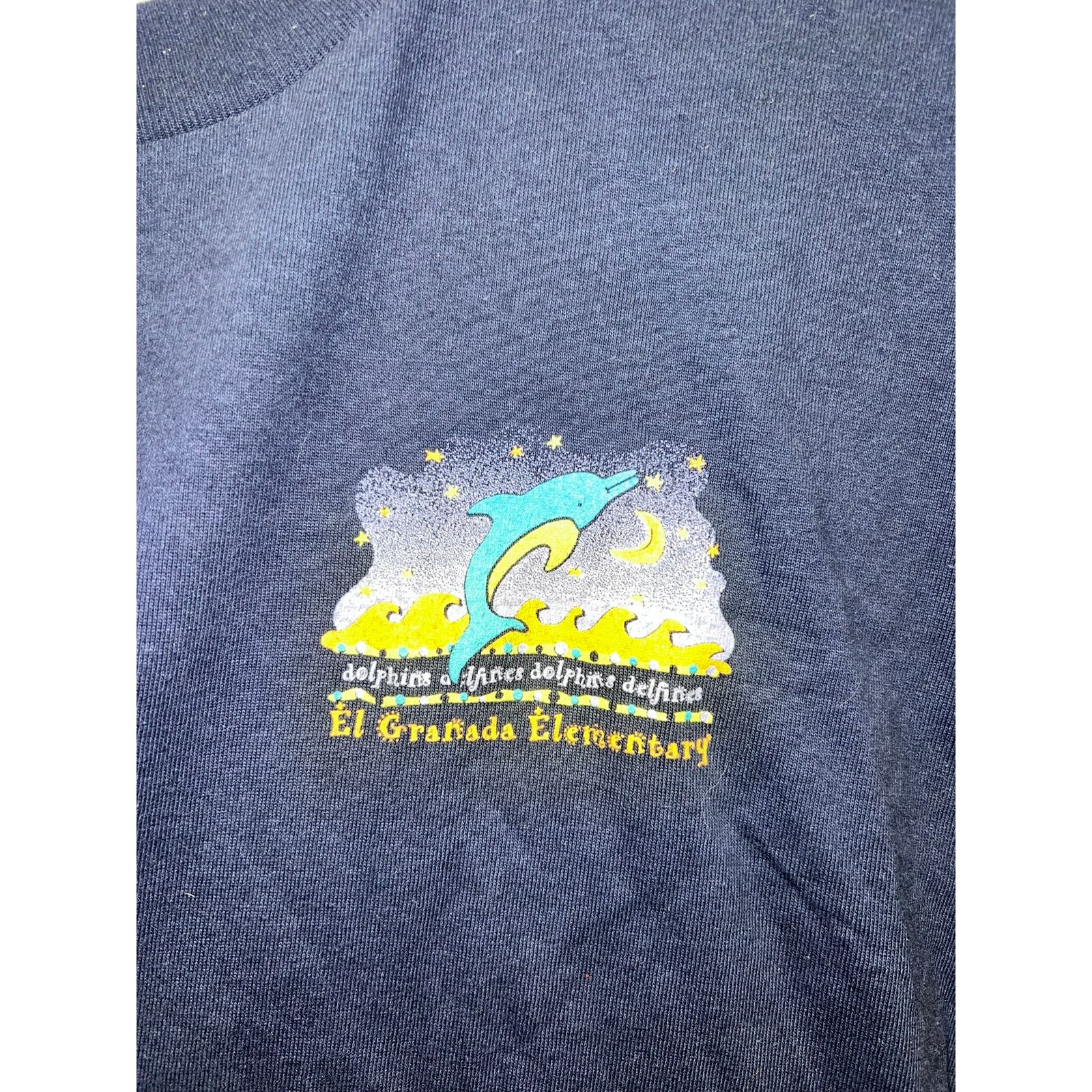 Jerzees Vintage Dolphin Shirt El Granada Elementary Dolphins Tee 90s Size US M / EU 48-50 / 2 - 3 Thumbnail