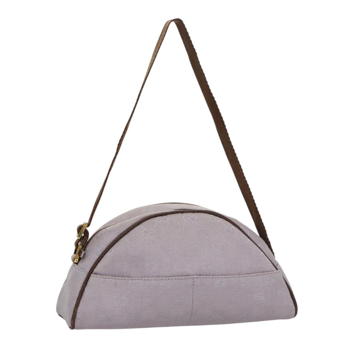 Gucci GG Canvas Shoulder Bag Purple Gold, Women's