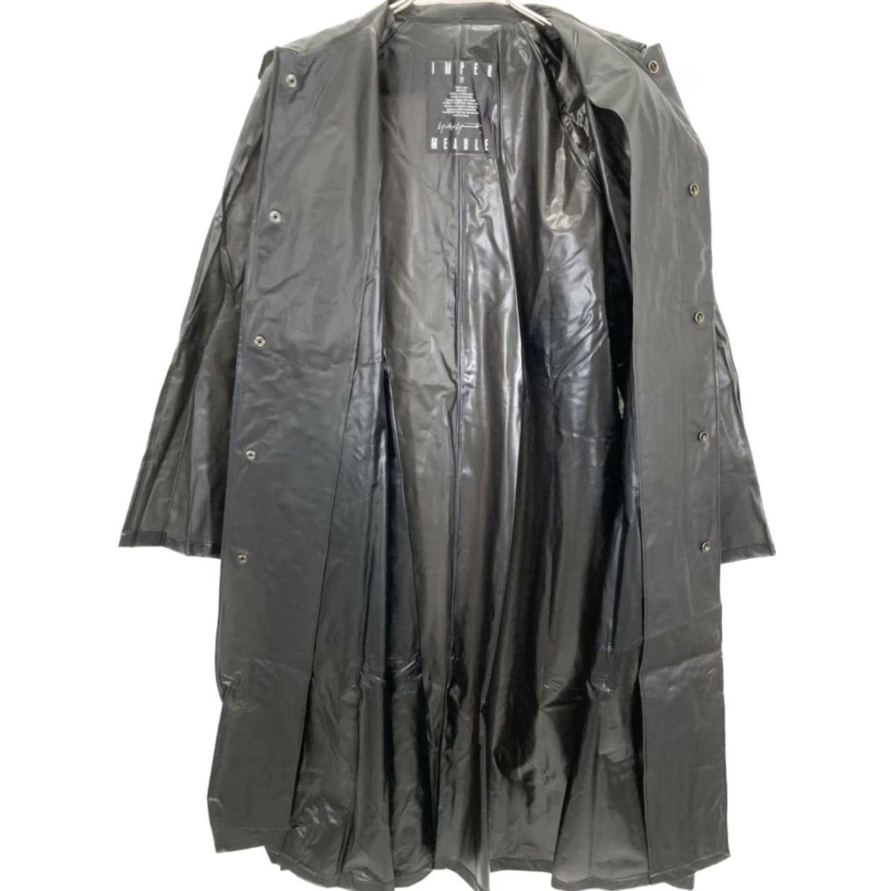 Yohji Yamamoto Yohji Yamamoto IMPERMEABLE Coat Stand-Collar Black Vinyl Coat 38 Men XS-XL Size US XXS / EU 40 - 3 Thumbnail