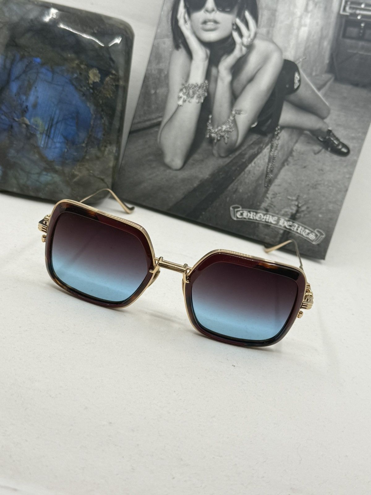 Chrome Hearts Chrome Hearts Blue Job Burgundy with Gold Size ONE SIZE - 2 Thumbnail
