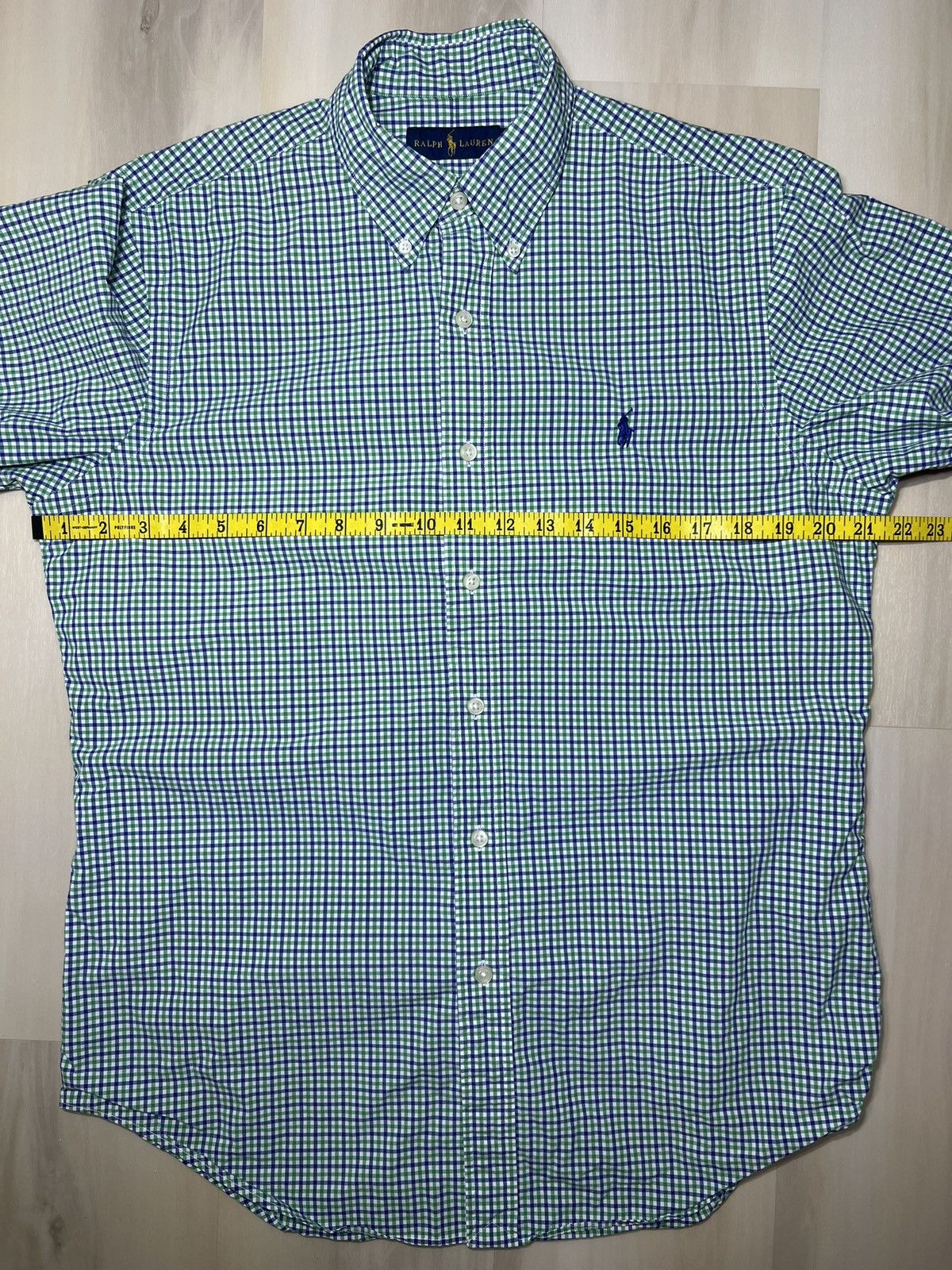 Polo Ralph Lauren Ralph Lauren Shirt Men’s Sz Med Green Blue Check Button Down Size US M / EU 48-50 / 2 - 6 Thumbnail