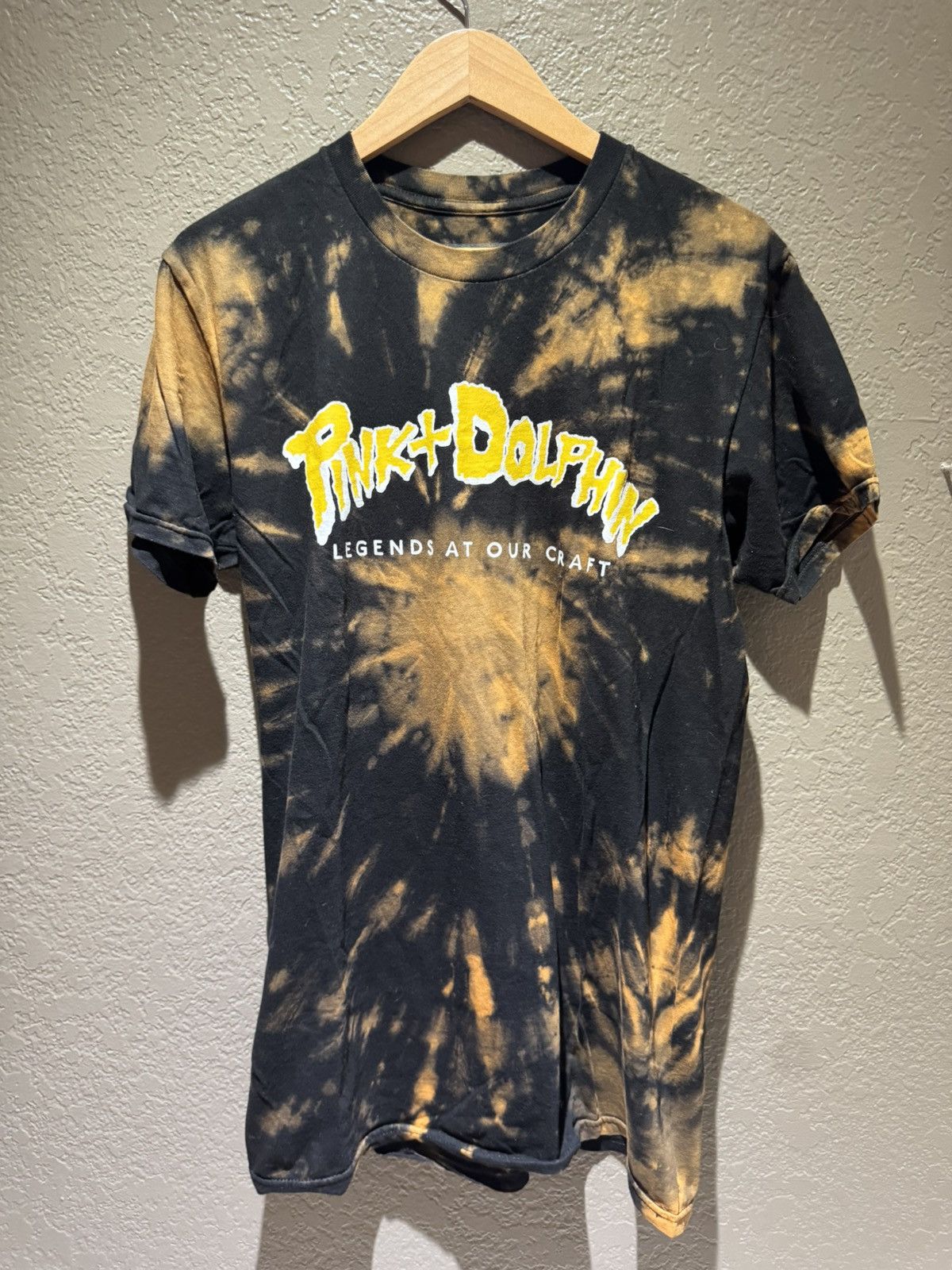 Pink Dolphin Black / Yellow Tie Dye Pink Dolphin Plus Logo Shirt Soft Size US M / EU 48-50 / 2 - 1 Thumbnail