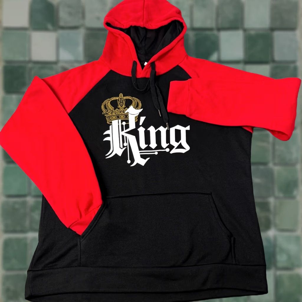 Vintage VINTAGE King Crown XL Graphic Raglan Hoodie Hooded Sweatshirt Dad Husband Boyfriend Gift Size US XL / EU 56 / 4 - 1 Thumbnail