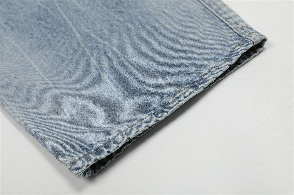 Jean High street washed men's loose straight hip-hop casual jeans Size US 32 / EU 48 - 6 Thumbnail