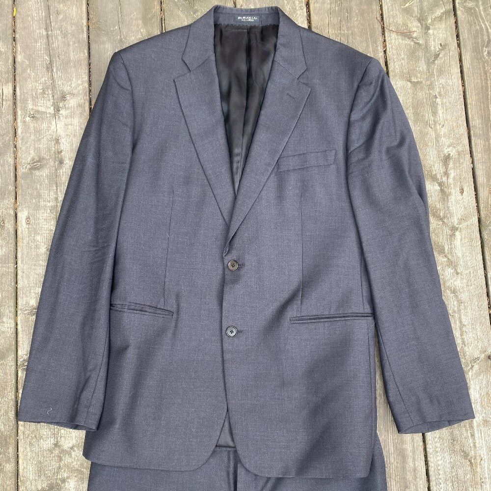 John Varvatos John Varvatos Worsted Wool Premium Tailored Single Needle S Size 44R - 4 Thumbnail