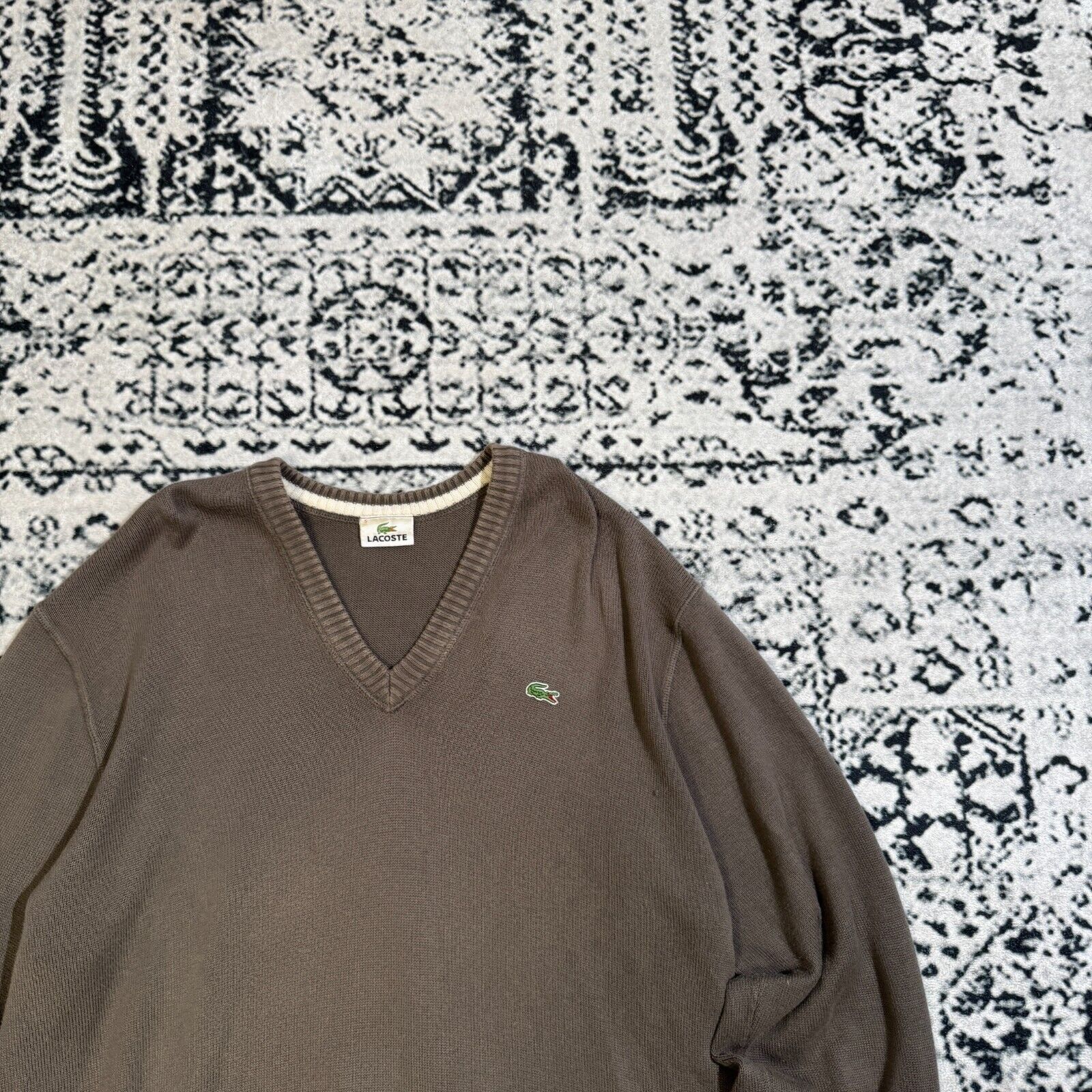 Lacoste × Vintage Vintage Lacoste Unisex Gray Cotton Sweater Size L Y2K 90s Size US L / EU 52-54 / 3 - 5 Thumbnail