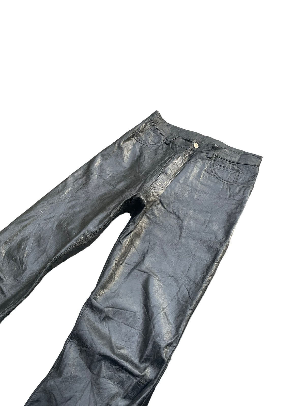 If Six Was Nine Vintage Strawberry Leaves Leather Pant Size US 31 - 2 Thumbnail