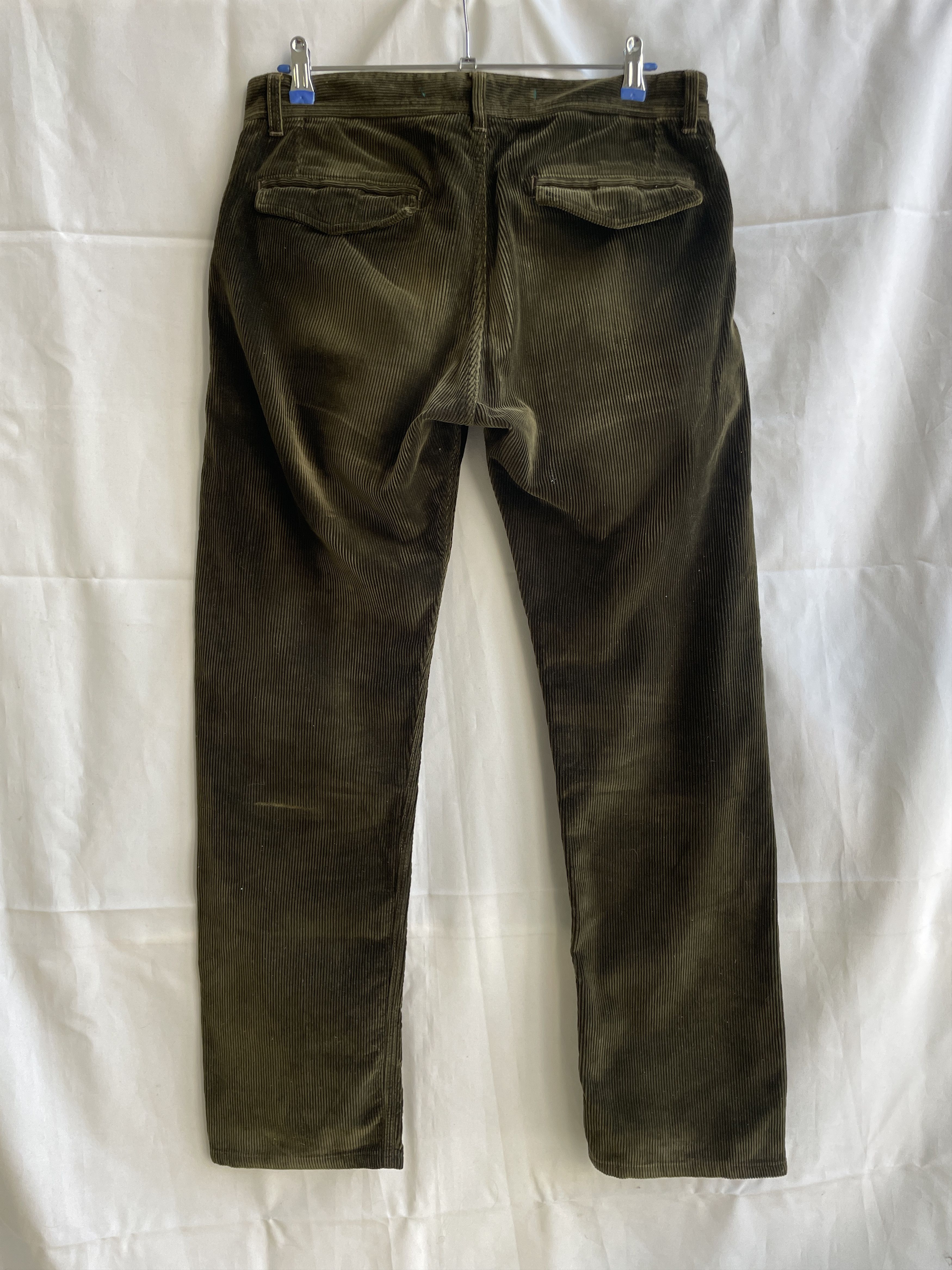 Scarti-Lab Scarti Lab 101 SN814 Green Corduroy Pants Size 33 Size US 33 - 2 Thumbnail