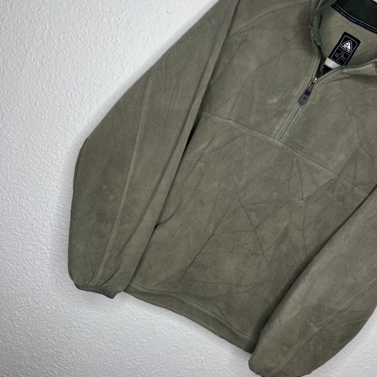 Nike Nike ACG Vintage Sweatshirt Zip Fleece Green Khaki Logo Size US M / EU 48-50 / 2 - 2 Thumbnail