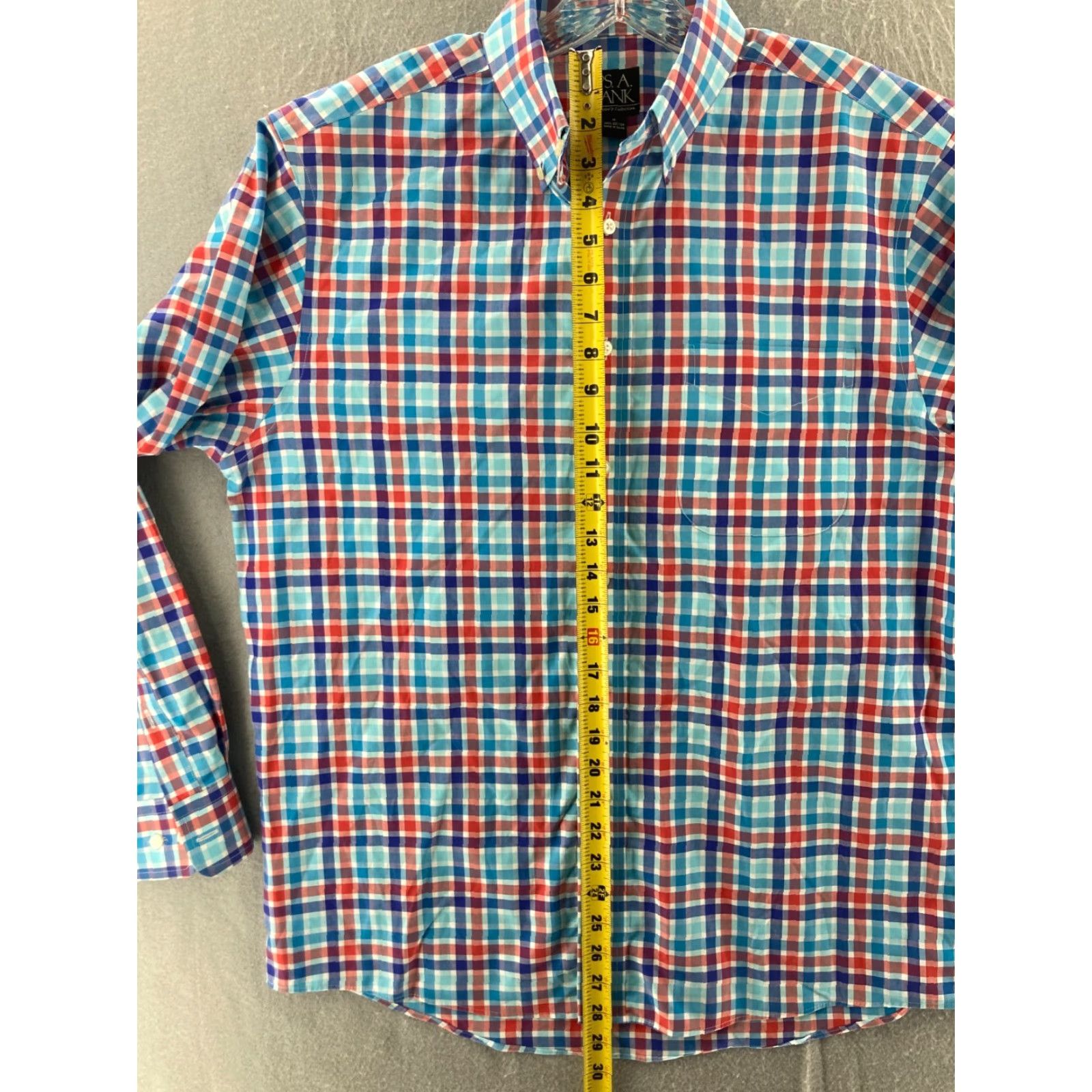 Jos. A. Bank Jos A Bank Traveler Shirt Mens Medium Blue Red Stripes Shirt Mens Regular XS? Size US M / EU 48-50 / 2 - 3 Thumbnail