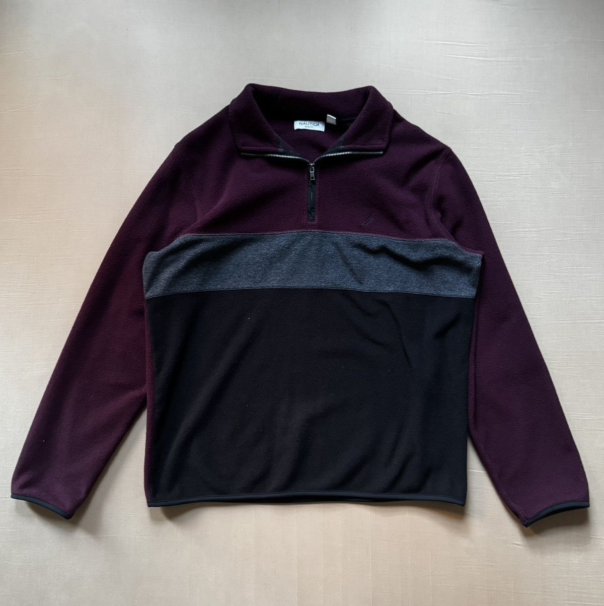 Nautica Nautica color block burgundy half-zip Size US M / EU 48-50 / 2 - 1 Thumbnail