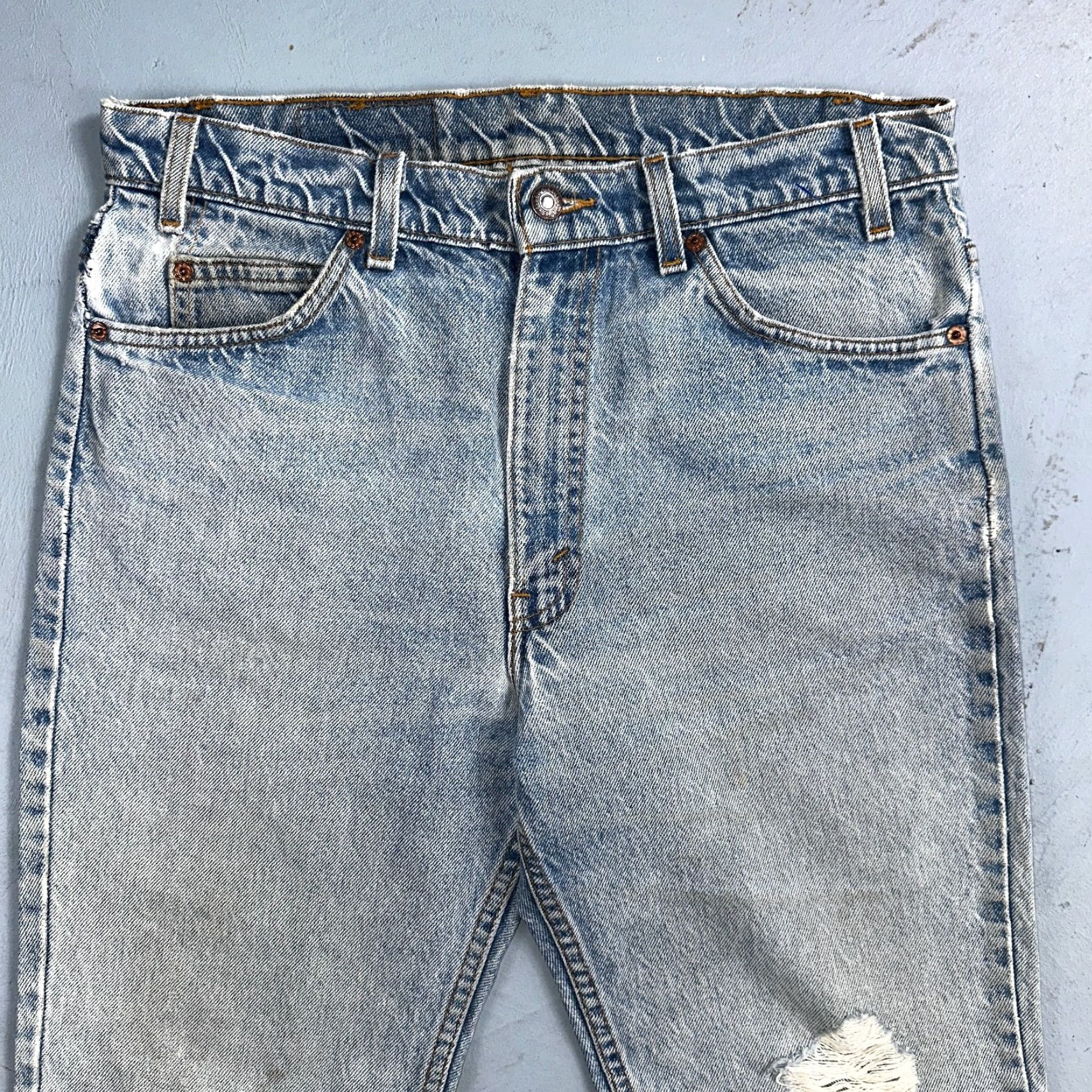 Levi's VINTAGE Levi's 517 Jeans Bootcut 80s USA Orange Tab Blue Denim 32x29 Mens Size US 32 / EU 48 - 2 Thumbnail
