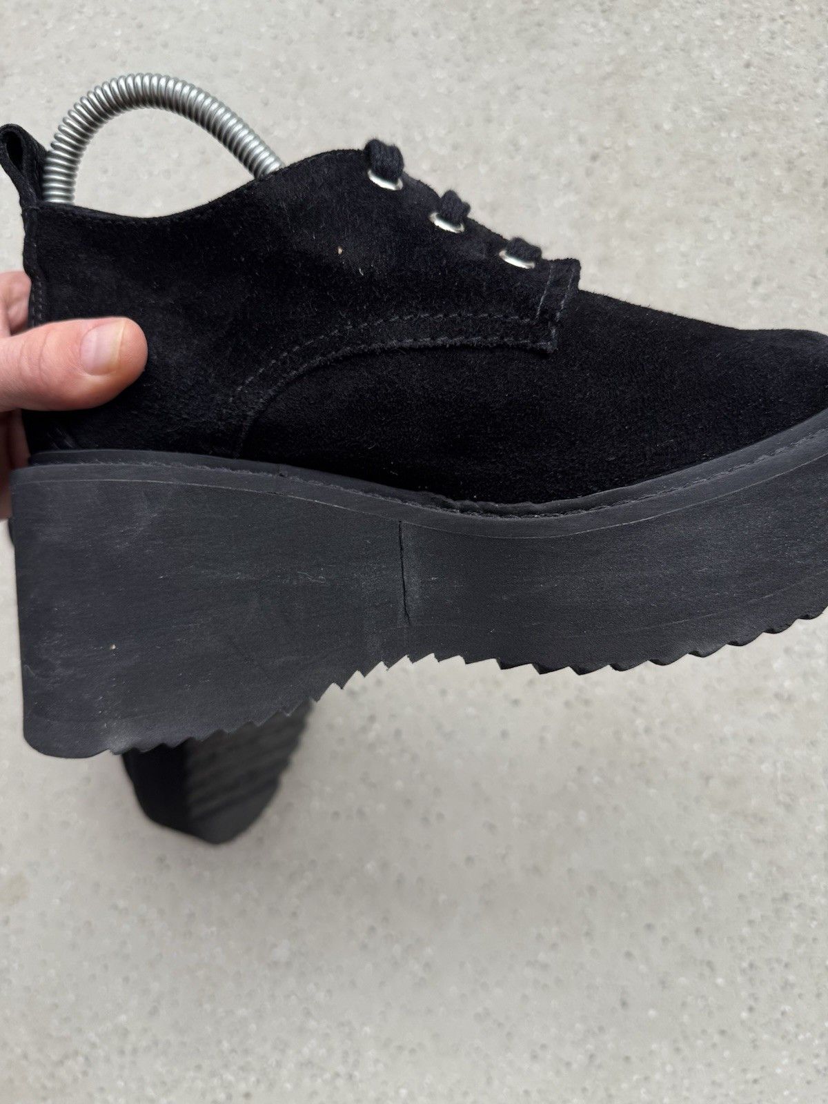 Nicole Saldana Nicole Saldana Womens suede Demi platform shoes rave y2k Size US 7 / IT 37 - 9 Thumbnail