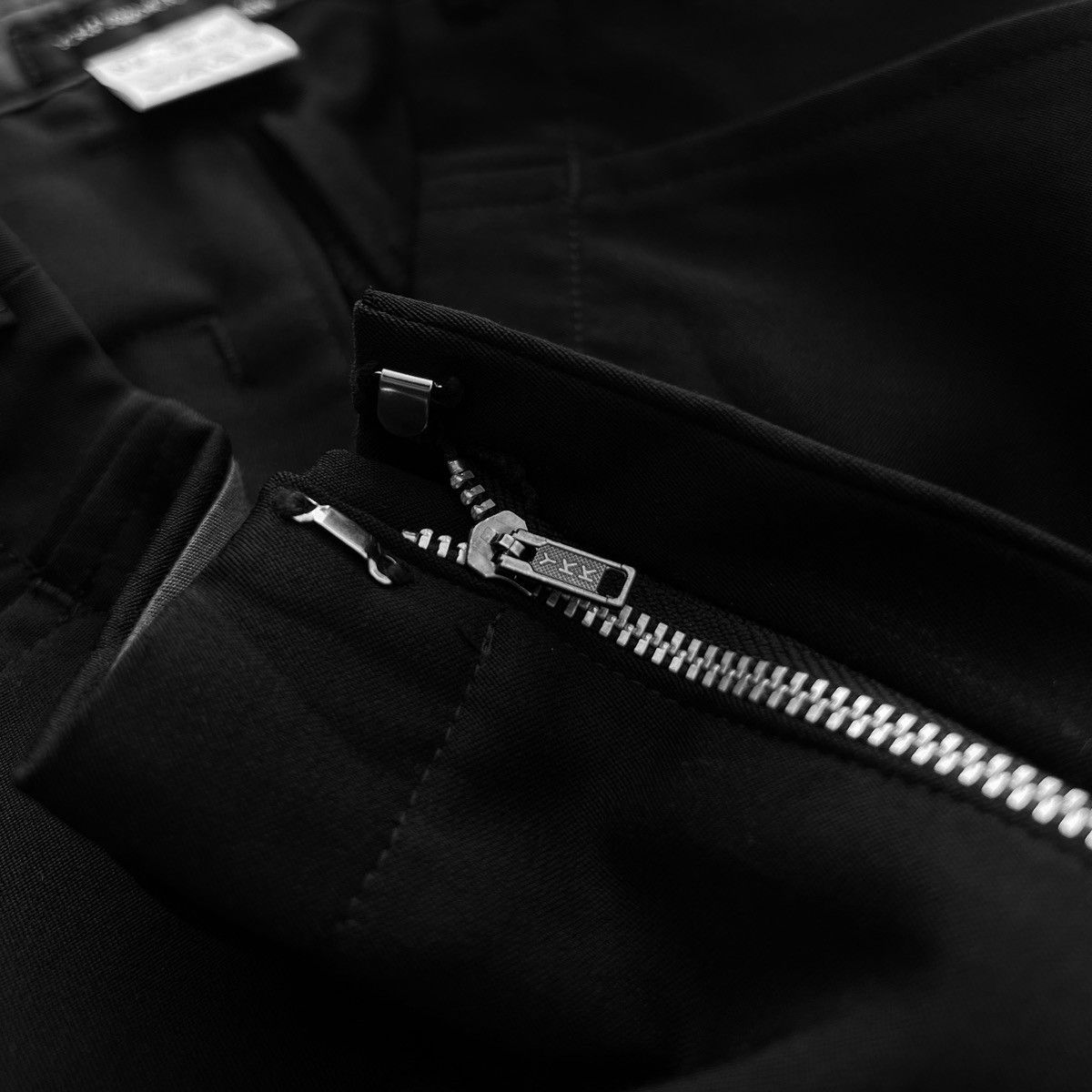 Y's × Yohji Yamamoto YOHJI YAMAMOTO +NOIR BLACK PANTS Size 24" / US 00 / IT 34 - 3 Thumbnail