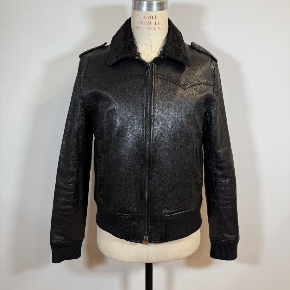 Kiminori Morishita Kiminori Morishita Black Goatskin Leather Bomber Jacket Size US L / EU 52-54 / 3 - 1 Thumbnail