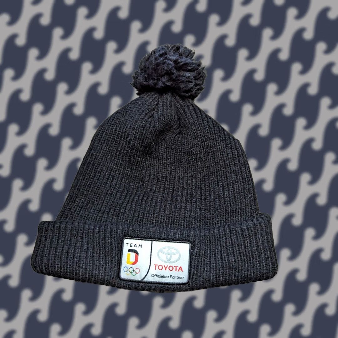 Vintage Germany Olympic Ski Team Black Beanie Hat One Size Cross Country Biathlon OS Size ONE SIZE - 1 Thumbnail