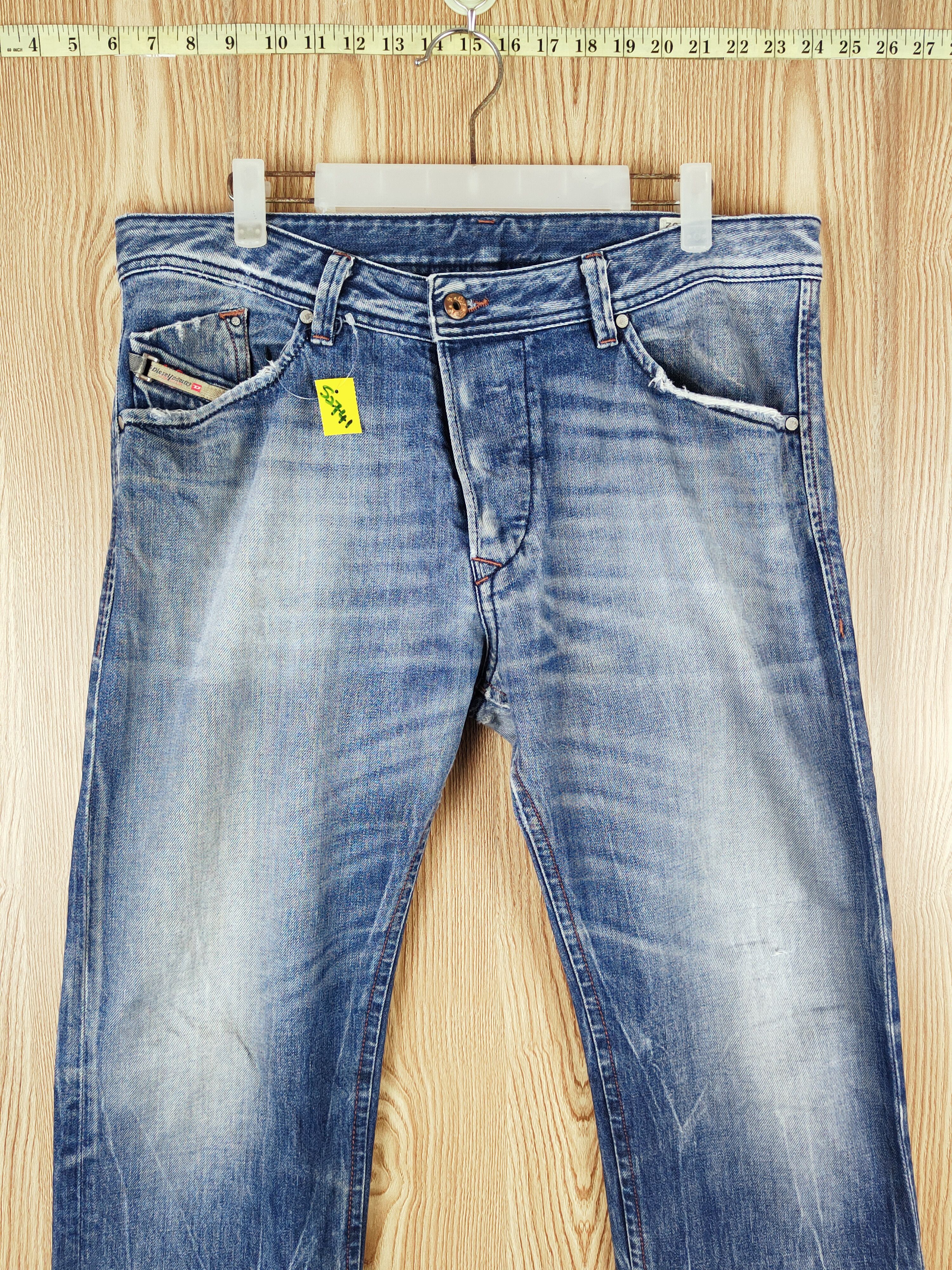 Diesel Diesel Blue Faded Distressed Ripped Jeans #S2741 Size US 35 - 2 Thumbnail