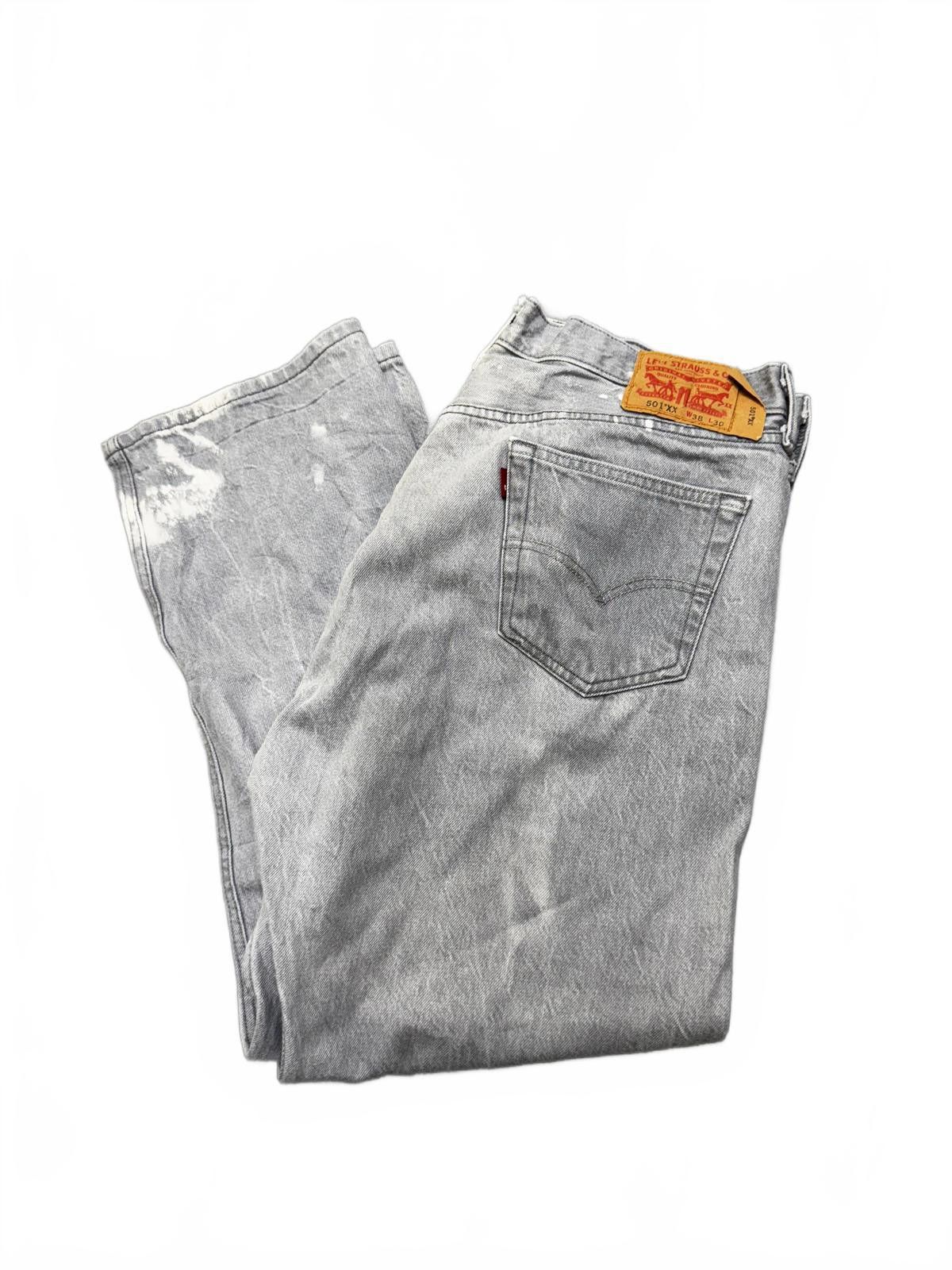 Levi's Levi's Men's Grey 501 Denim Jeans Size US 38 / EU 54 - 4 Thumbnail