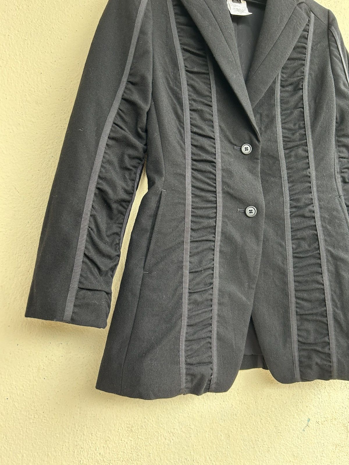 ATSURO TAYAMA × Designer × Yohji Yamamoto Atsuro Tayama Pleated Blazer Jacket Size S / US 4 / IT 40 - 6 Thumbnail