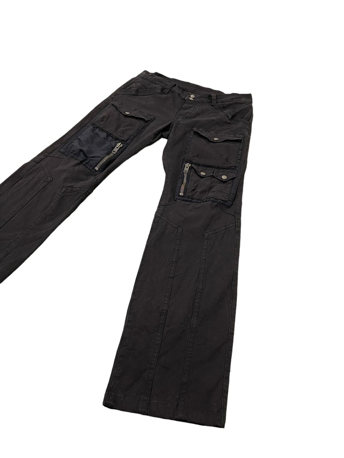 Japanese Brand Bush Pant Kenji Ito Moleskin Low Rise Straight 6🟦9 Size US 33 - 3 Thumbnail