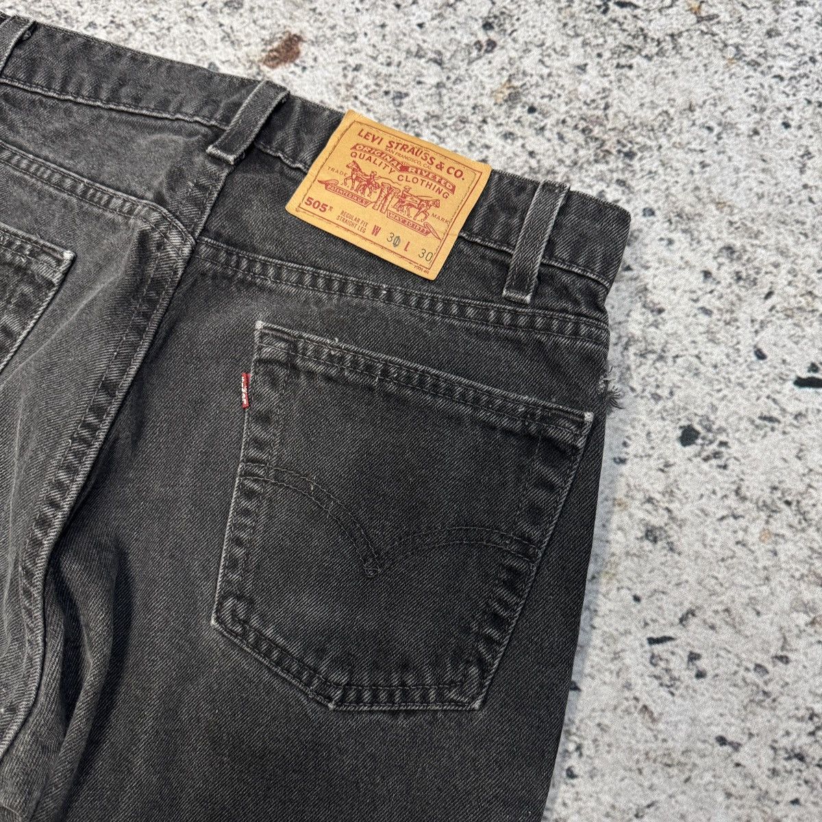 Levi's 90s Levi's 505 Faded Black Denim Jeans ERD Grunge Hedi Size US 29 - 6 Thumbnail