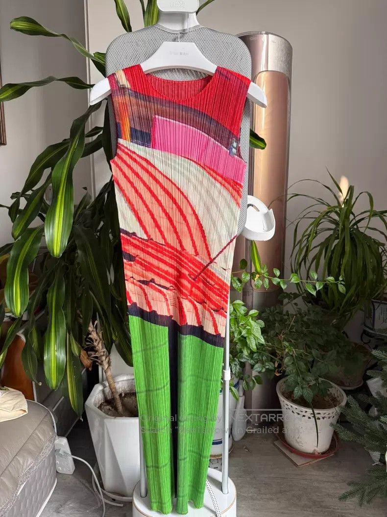 Issey Miyake Issey Miyake Color Block Dress Size L / US 10 / IT 46 - 1 Thumbnail