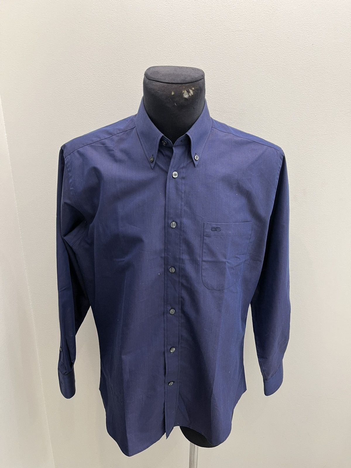 Balenciaga Vintage Balenciaga Button Up Logo Embroidered Cotton Shirt Size US L / EU 52-54 / 3 - 1 Thumbnail