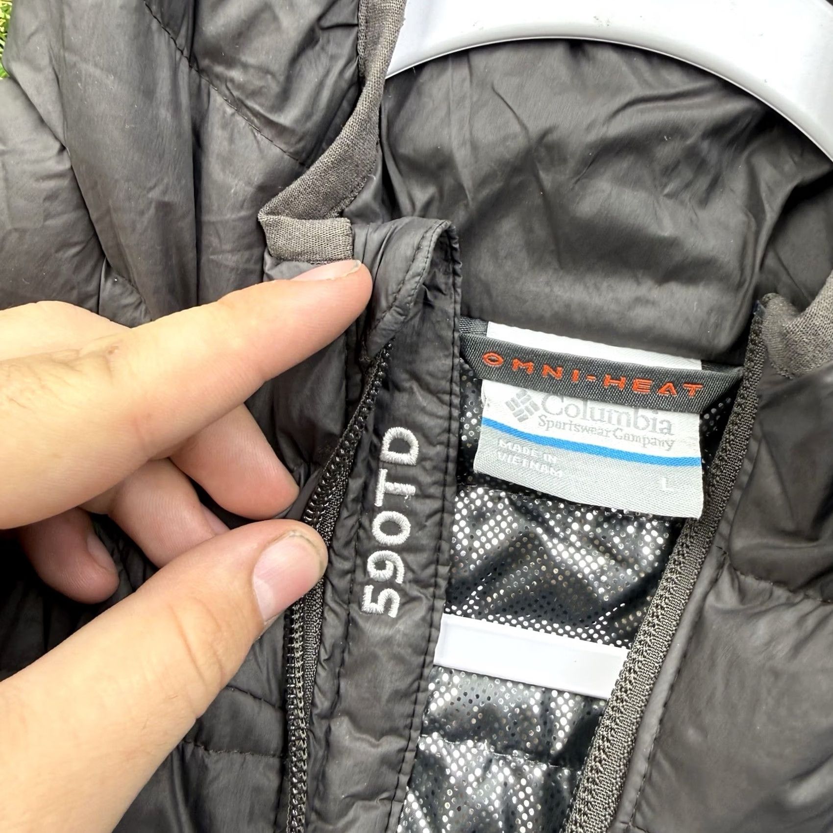 Vintage Columbia Omni-Heat Turbo Down Jacket Mens Large 740TD Black Zip Up Puffer Hooded Outerwear Size US L / EU 52-54 / 3 - 4 Thumbnail