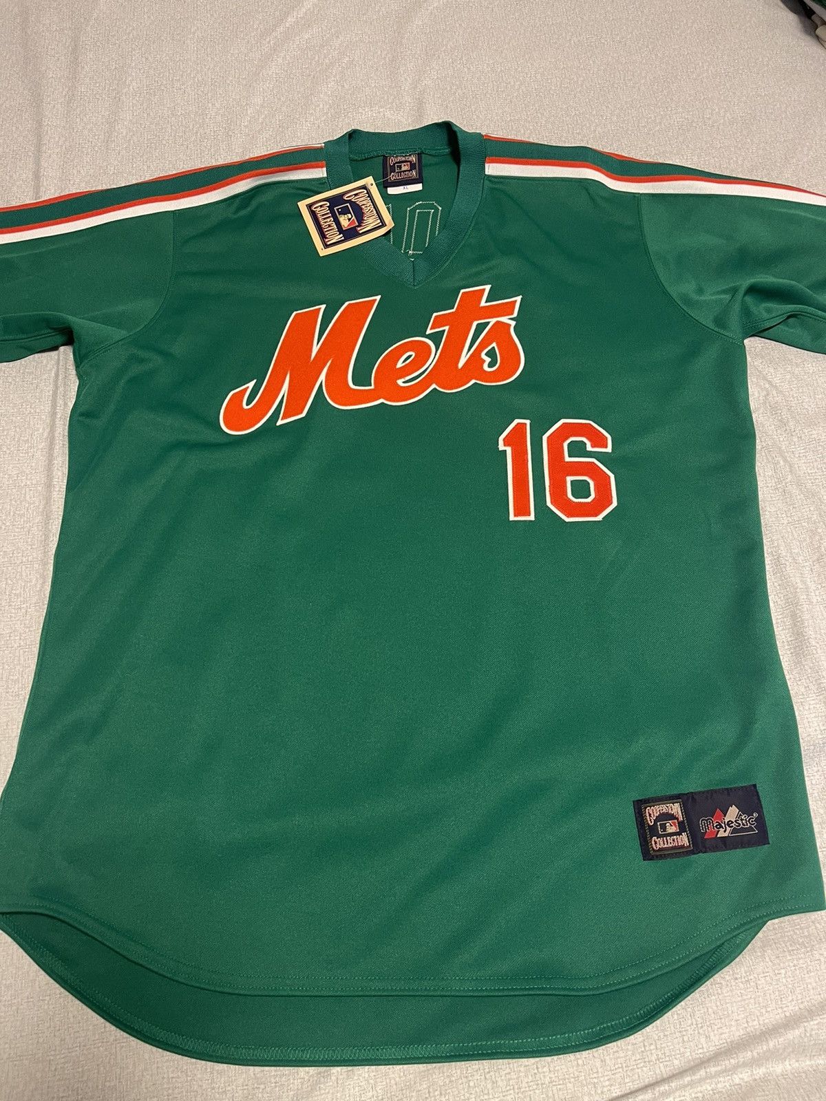 Image of Ny Mets Size XL Dwight Gooden Jersey St Patrick Day Majestic in Green, Men's