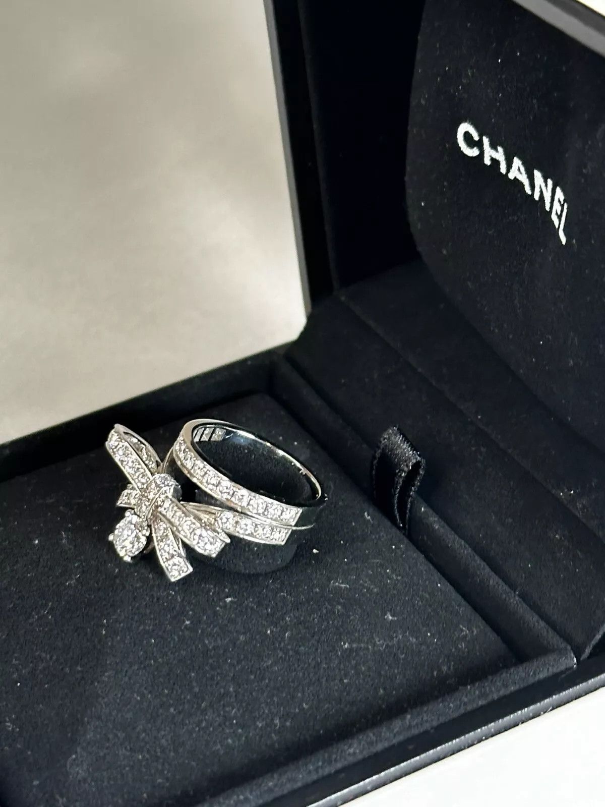 Chanel Chanel 18k Wht Gold 1.05 ct Diamond Ruban Ring, GIA, Sz 5.25 Size ONE SIZE - 10 Thumbnail