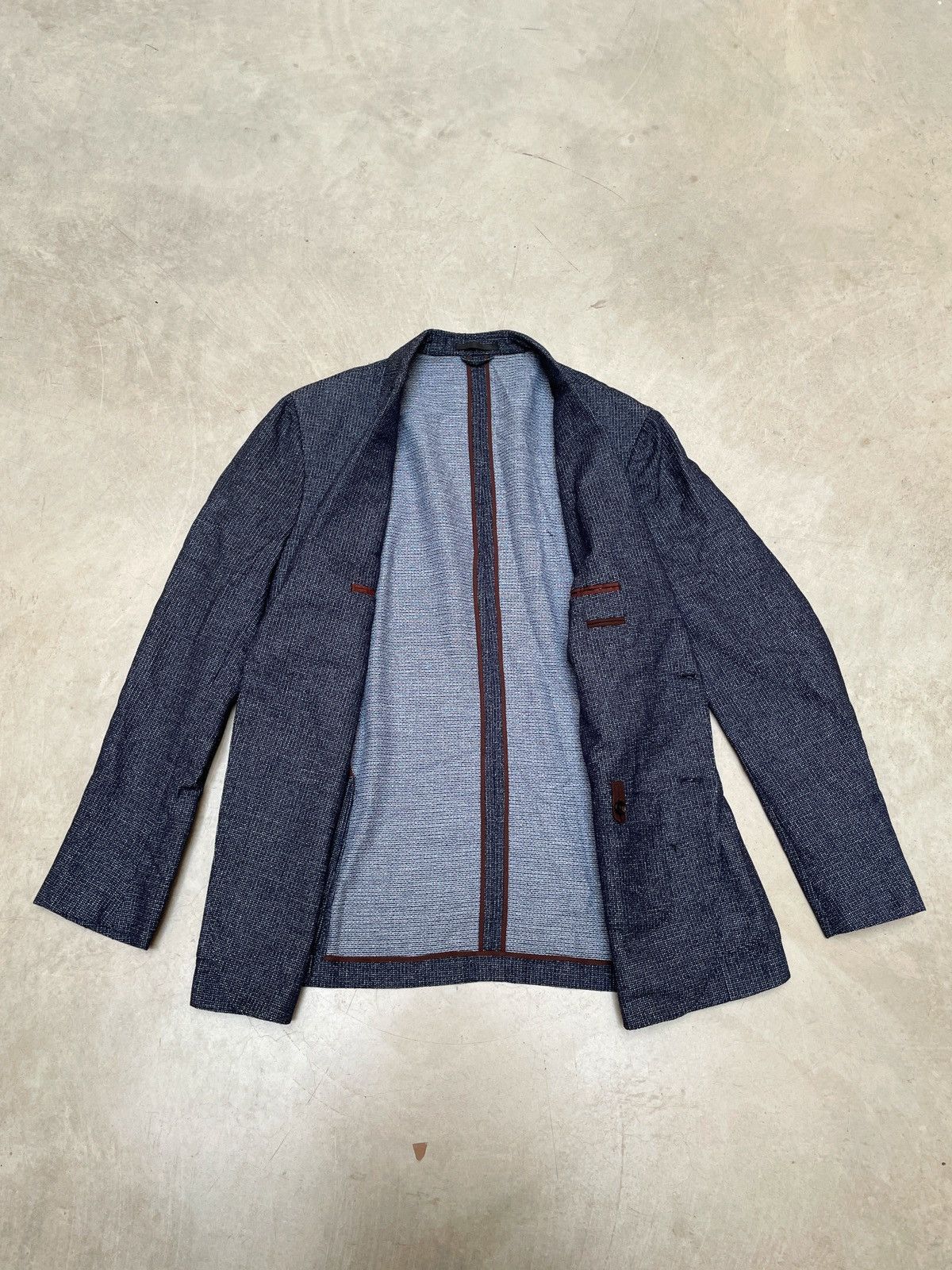 Ermenegildo Zegna Ermenegildo Zegna Textured Wool Blazer 58R Luxury Size 48R - 2 Thumbnail