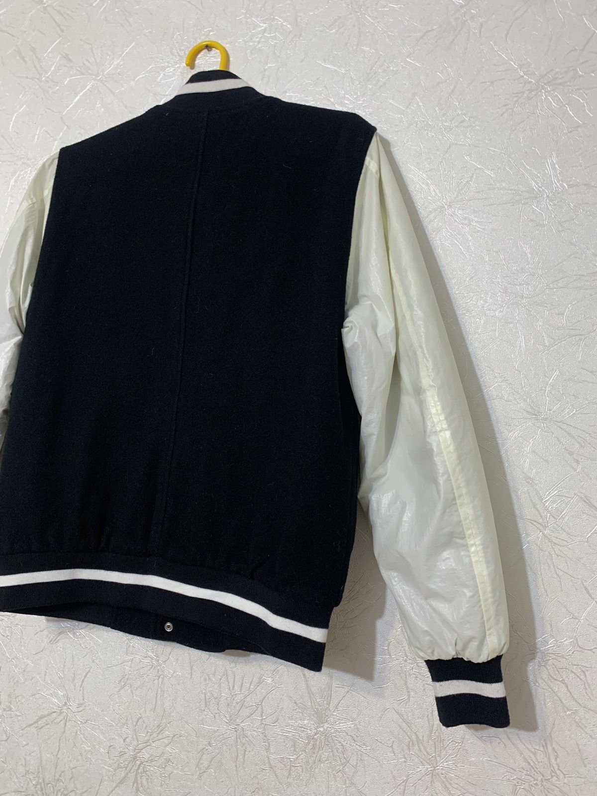 55DSL × Diesel × Vintage 55DSL Vintage Diesel Black Wool Bomber Jacket Nylon Sleeves Size US M / EU 48-50 / 2 - 7 Thumbnail