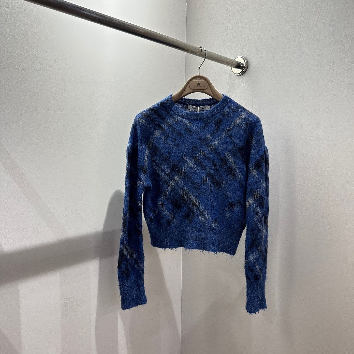 Dior Dior Bee Mohair Plaid Sweater Size 36 Size XS / US 0-2 / IT 36-38 - 1 Thumbnail