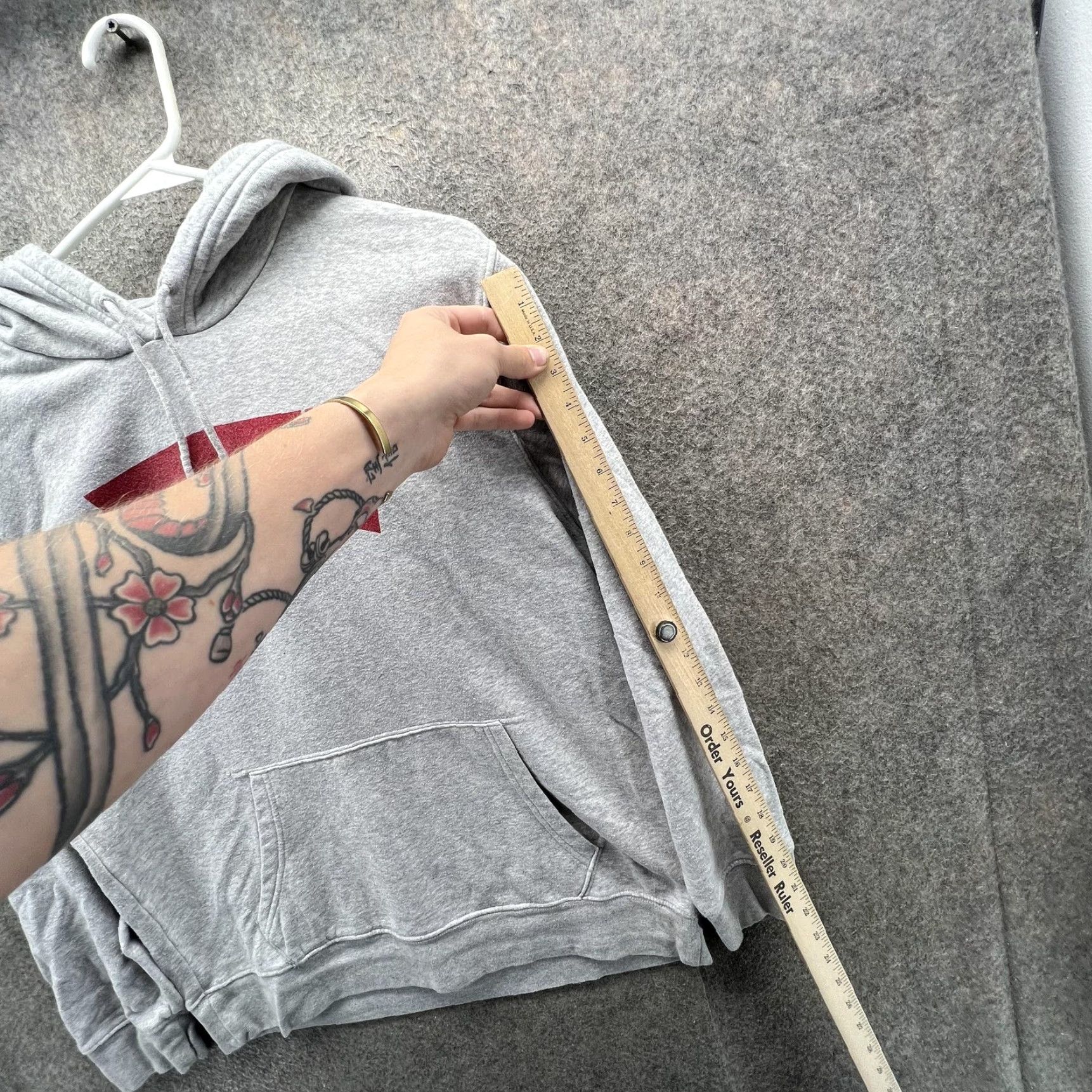 Levi's Levi's Hoodie Mens Medium Gray Batwing Logo Pullover Fleece Sweatshirt Size US M / EU 48-50 / 2 - 3 Thumbnail