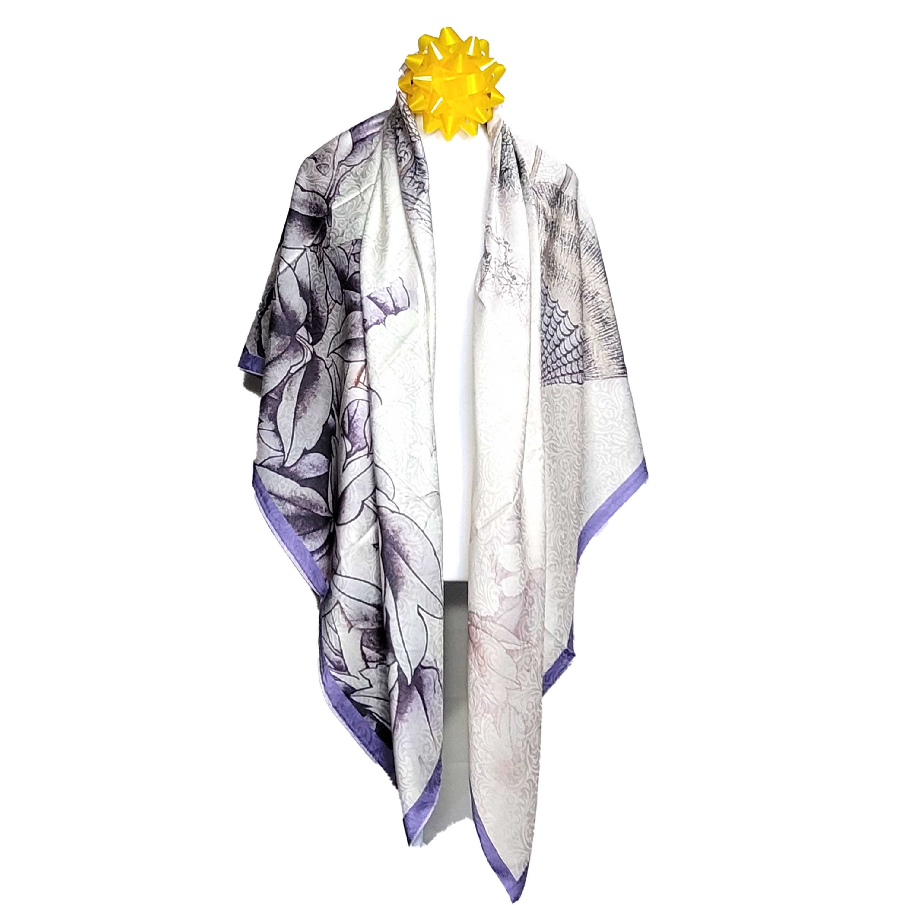 Other NWT Double Sided Silk Scarf 52"x52" Large Square Wrap 3234 Size ONE SIZE - 7 Thumbnail