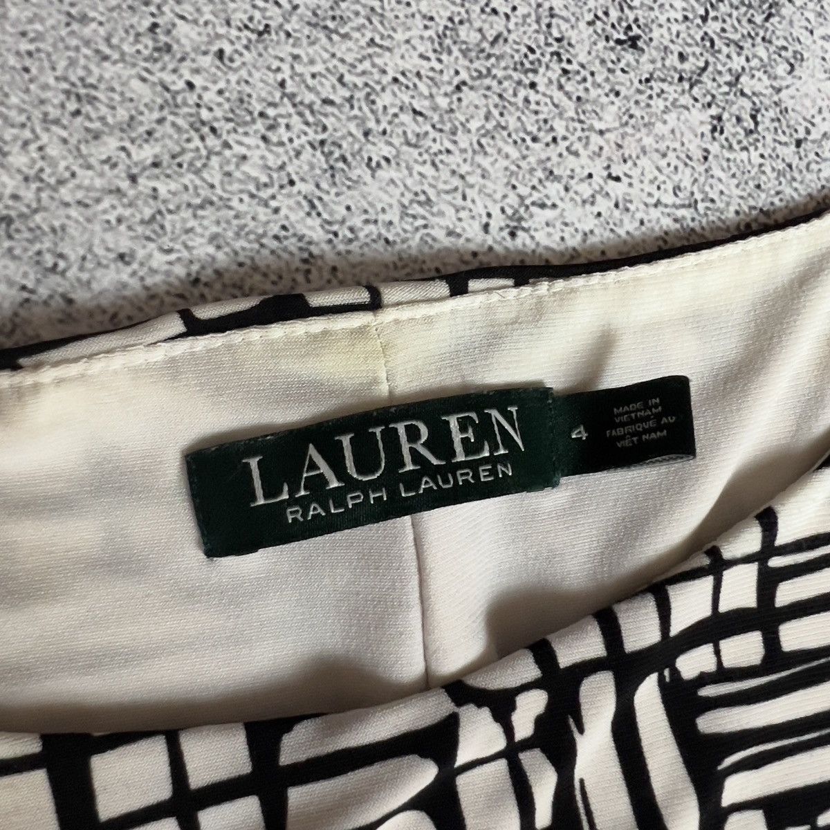 Lauren Ralph Lauren Lauren Ralph Lauren Women's Dress Size 4 White Black Luxury Size S / US 4 / IT 40 - 4 Thumbnail