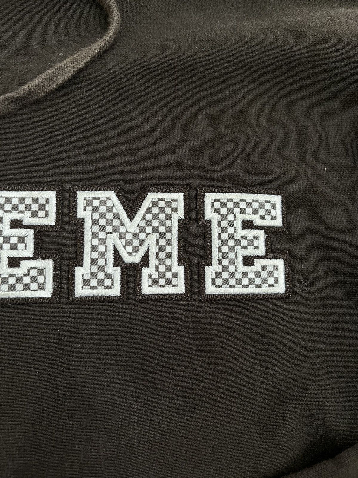 Supreme × Vintage Supreme Checker Collegiate Logo Hoodie Size US XL / EU 56 / 4 - 6 Thumbnail
